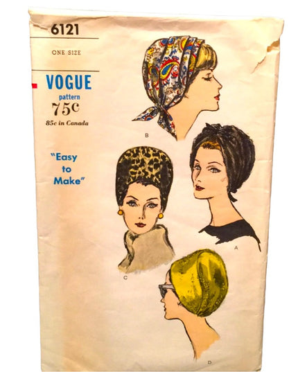 ORIG VTG Vogue Hat pattern UNCUT RARE