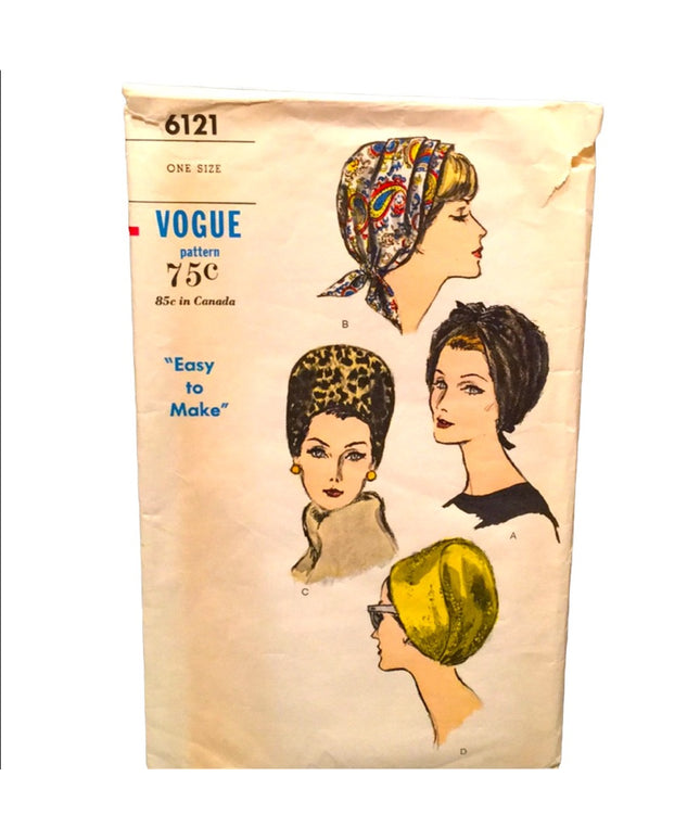 ORIG VTG Vogue Hat pattern UNCUT RARE