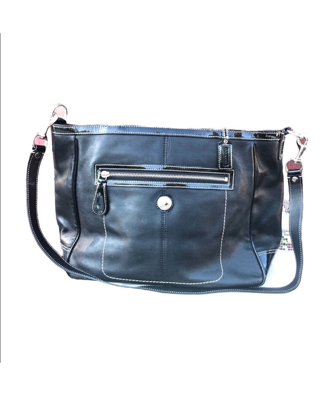 LG Coach Laurel Bag tote  black leather F14887