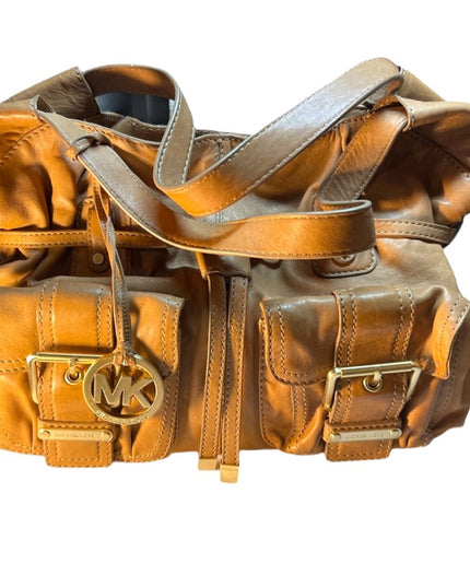 MK Tan leather soft shoulder bag large Vg