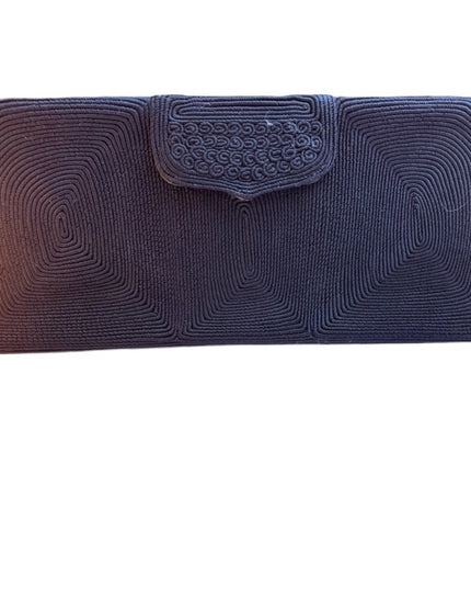 Vintage c1940s Gold Seal Black fabric clutch
