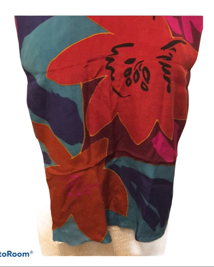 LiZ Claiborne Vintage Silk flower scarf fancy