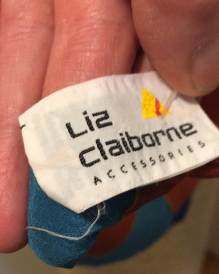 LiZ Claiborne Vintage Silk flower scarf fancy