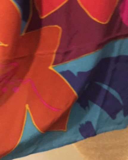 LiZ Claiborne Vintage Silk flower scarf fancy