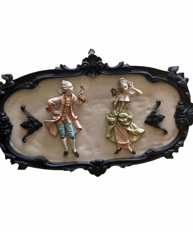 Victorian Style vintage 3d plaque picture vintage Italy