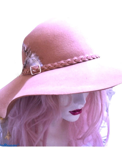 Beautiful felt wide brim hat tan brown  Aldo