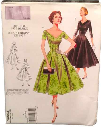 Vogue Sewing pattern 1950s dress