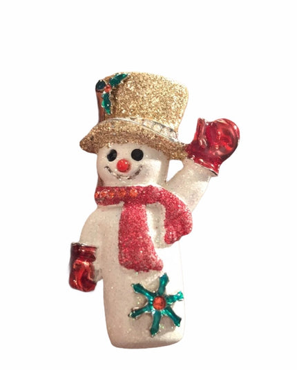 2007 limited ed Butler Frosty snow man sparkle brooch ⛄️ FAC