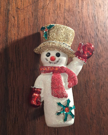 2007 limited ed Butler Frosty snow man sparkle brooch ⛄️ FAC