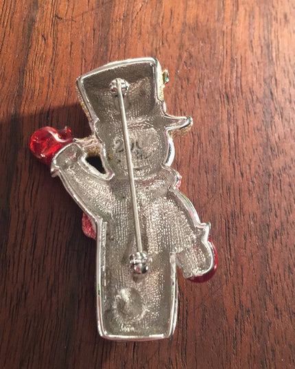 2007 limited ed Butler Frosty snow man sparkle brooch ⛄️ FAC