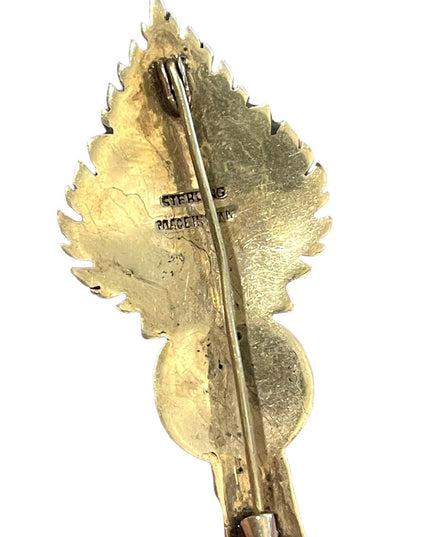 Antique Siam Sterling silver 925 1920s Sitting Budda Niello brooch