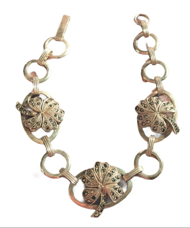 Vintage 1960s Sterling silver 925 1950s Danecraft 4 leaf Irish Clover Br…