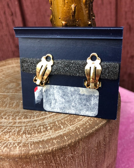 Vintage 1980s Givenchy Bijoux Clip gold finish earrings
