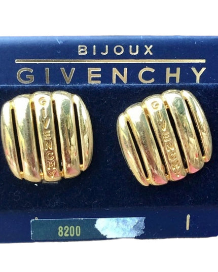 Vintage 1980s Givenchy Bijoux Clip gold finish earrings