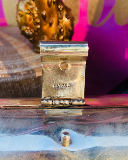 Vintage Alpaca silver evening bag Rare clutch shoulder bag