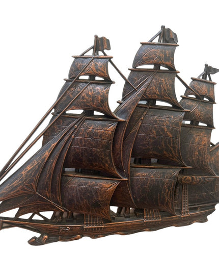 Vintage 1960s Coppercraft Guild Syrocco Sailboat schooner nautical wall hanging