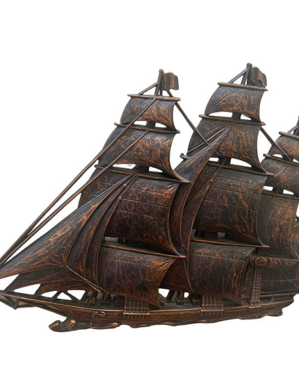 Vintage 1960s Coppercraft Guild Syrocco Sailboat schooner nautical wall hanging