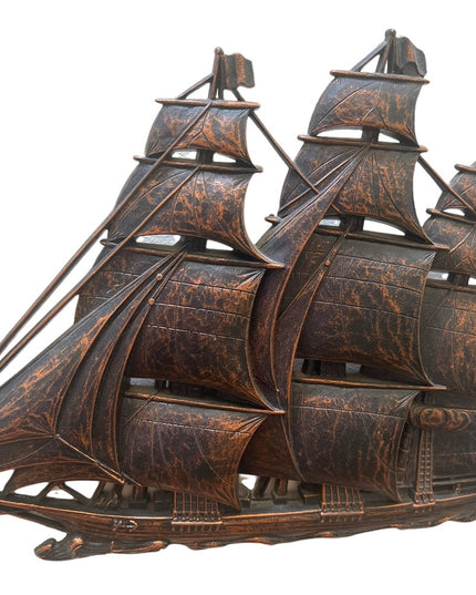 Vintage 1960s Coppercraft Guild Syrocco Sailboat schooner nautical wall hanging