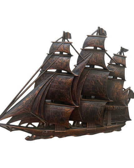 Vintage 1960s Coppercraft Guild Syrocco Sailboat schooner nautical wall hanging