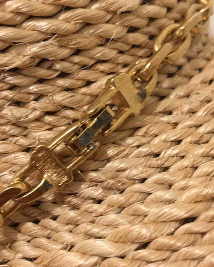 VTG Swarovski authentic ( SAL) Black crystal gold finish fancy necklace
