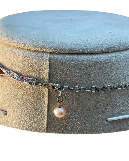 Sterling silver 925 real pearl amethyst stone multi strand necklace 💗 fa…