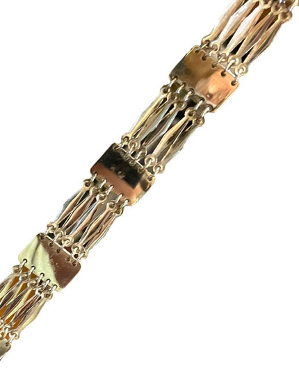 Vintage 1960s Sterling 925 Aztec Bracelet Mexico etched pyramids
