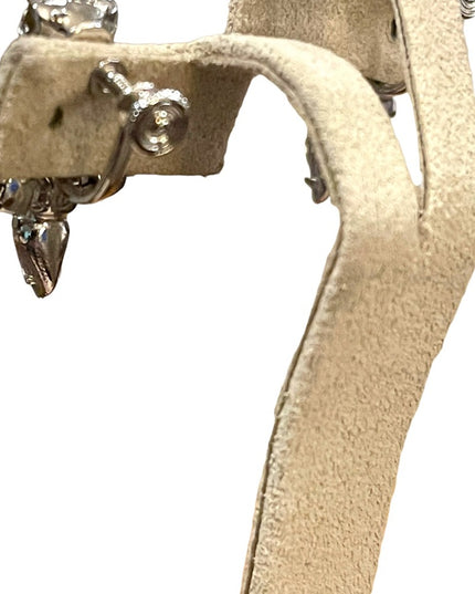 Vintage 1960s Clear crystal screw back earrings
