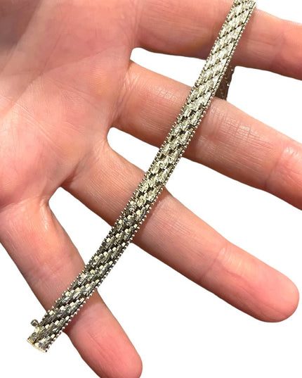 Sterling silver 925 Italy Riccio Bracelet Womens
