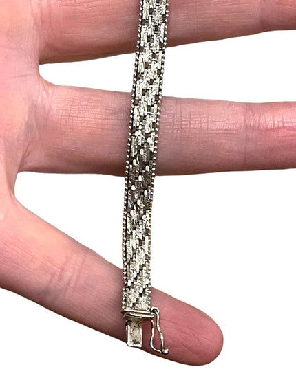 Sterling silver 925 Italy Riccio Bracelet Womens