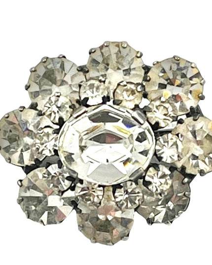 Vintage Austria crystal small brooch 1” stunning