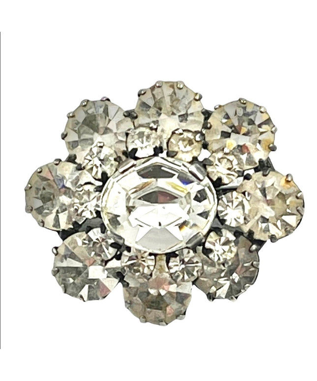 Vintage Austria crystal small brooch 1” stunning