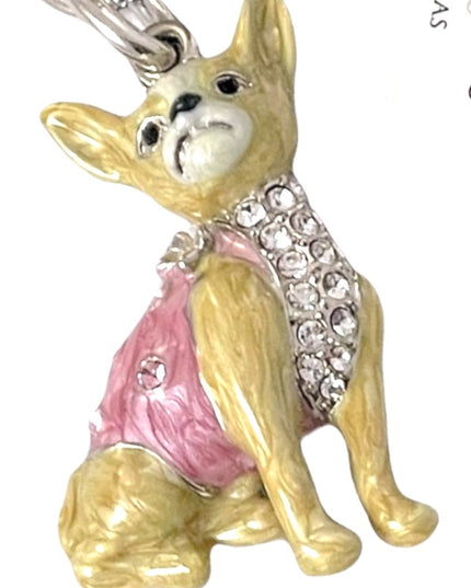 Alexander Kalifano Las Vegas “Ay Chiwawa” Key chain dog NWT rhinestones enamel