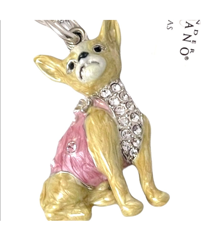 Alexander Kalifano Las Vegas “Ay Chiwawa” Key chain dog NWT rhinestones enamel