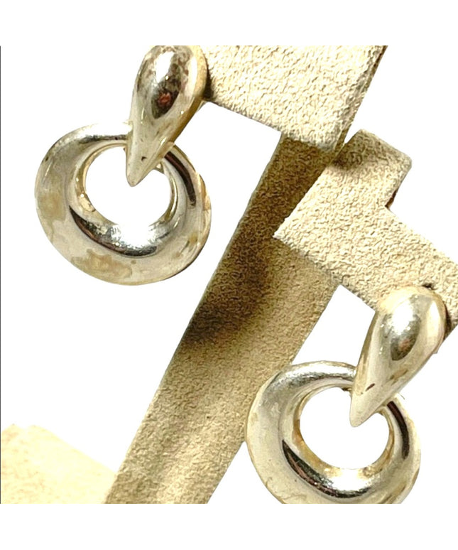 Vintage sterling silver 925 chunky dangle earrings