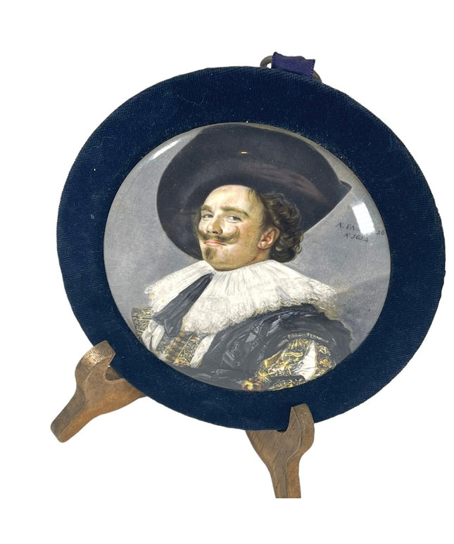 Staffordshire England Ceramic LARGE Cameo hanging Frans Hals Laughing Cavaliet