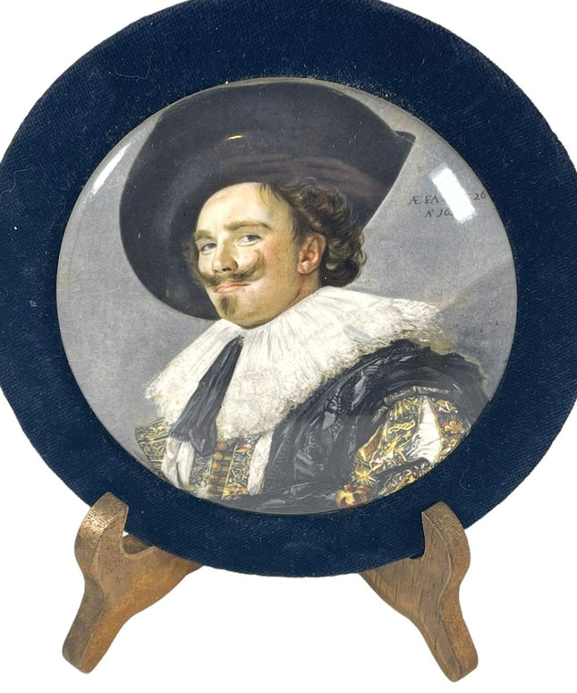 Staffordshire England Ceramic LARGE Cameo hanging Frans Hals Laughing Cavaliet