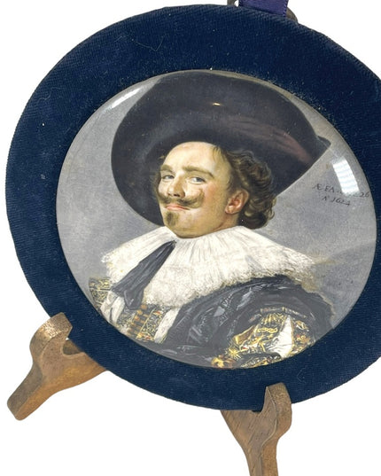 Staffordshire England Ceramic LARGE Cameo hanging Frans Hals Laughing Cavaliet