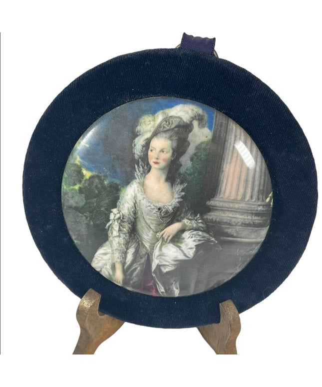 Staffordshire England Ceramic LARGE Cameo wall hanging Honorable Mrs. Graham