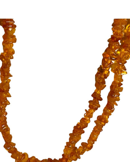 Vintage Long Authentic Baltic honey AMBER chip necklace