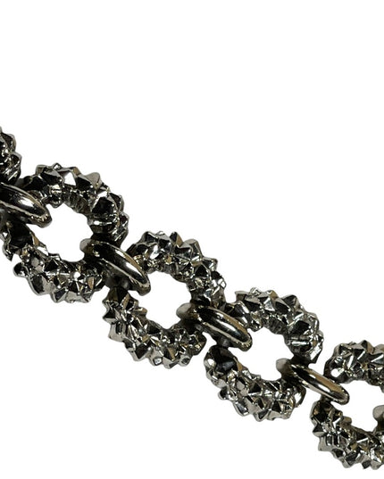 Vintage 1960s Silver nugget finish chunky heavy link bracelet