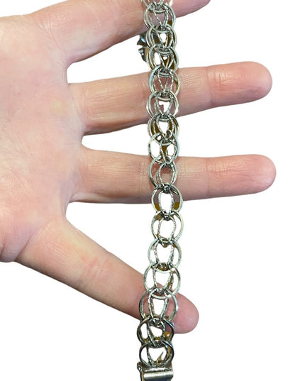 Vintage 1960s Sterling silver 925 Charm link bracelet