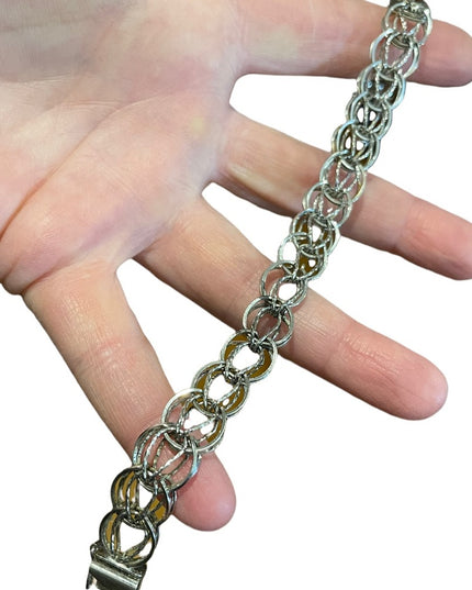 Vintage 1960s Sterling silver 925 Charm link bracelet