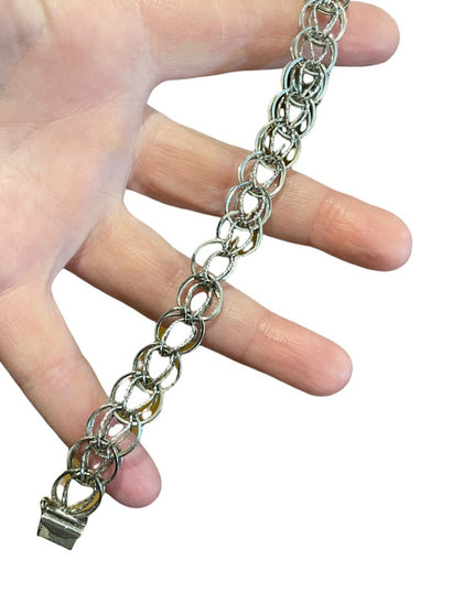 Vintage 1960s Sterling silver 925 Charm link bracelet