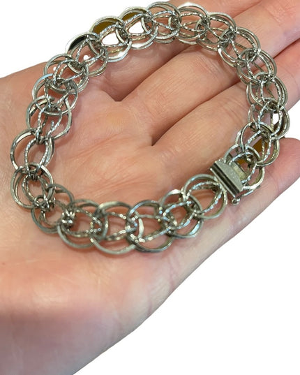 Vintage 1960s Sterling silver 925 Charm link bracelet