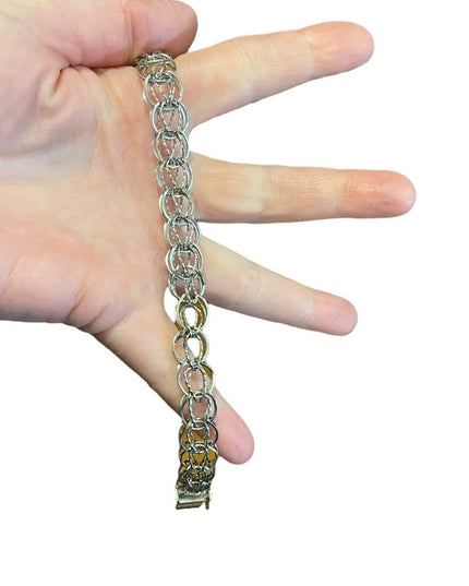 Vintage 1960s Sterling silver 925 Charm link bracelet