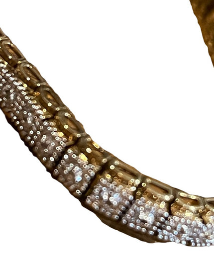 Sterling silver 925 Gold plated Diamond illusion link tennis bracelet