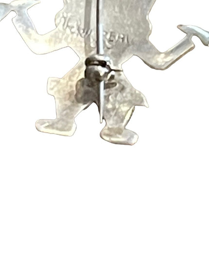 Vintage 1960s Sterling silver signed 924 Peru Incan Tumi Brooch