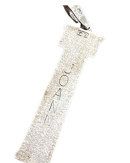 Vintage Sterling silver imported “Joanne” Egyptian pendant Egypt Hyroglyphs
