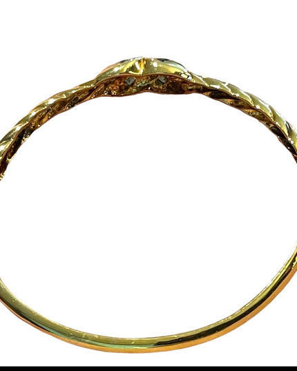 Sterling silver 925 Gold plated blue Topaz fancy X bangle bracelet