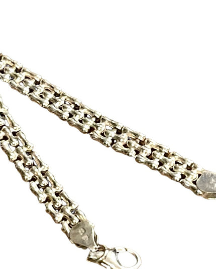Sterling silver 925 “ M” Italy fancy design link bracelet